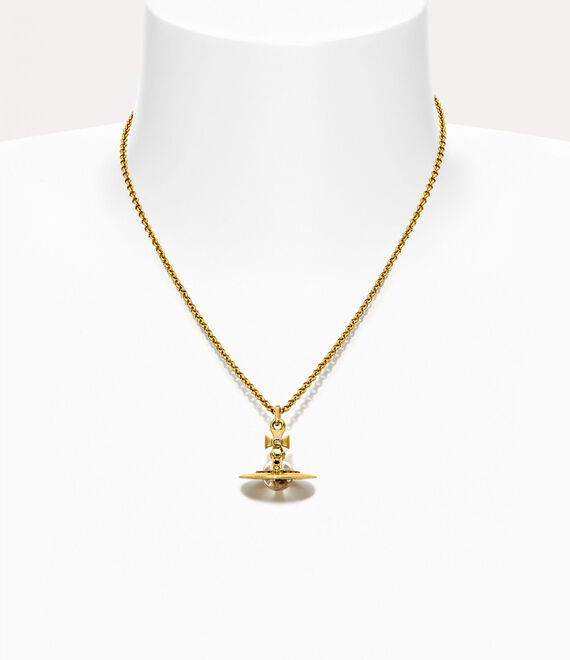 Vivienne Westwood Tiny Orb Pendant Necklace in gold